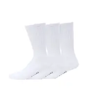 Mens Bamboozld 3 Pack Cushioned White Sports Crew Bamboo Socks