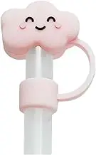 Cloud Flower Straw Cover Cap for Stanley Cup 30 40 Oz, Cute Dust Cap with Reusable Straw Stopper for Stanley, New Pure Silicone Cloud Straw Cap 10mm, Straw Topper Tips Cover Protector Plugs (Pink)