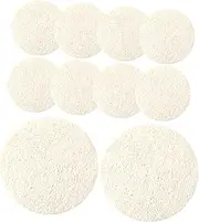 TOVINANNA Soft Exfoliating Loofah Pads 10pcs Face Scrubbers Natural Spa Facial Cleansing Sponge Makeup Sponge