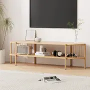 TV Unit Entertainment Unit Storage Shelf 148cm Pine