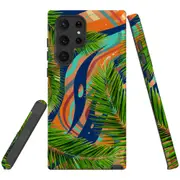 For Samsung Galaxy S22 Ultra Case, Armour Cover, Leaves