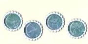 CLEARANCE! Graphic45 FLUTTER #406 (4) WHITE Flat Bottle Cap Accents FLORALS