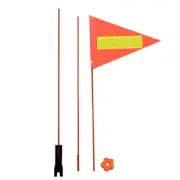 Safety Flag Orange 180CM Long Pole 3-parts Tricycle Bicycle Trailer Bike Child