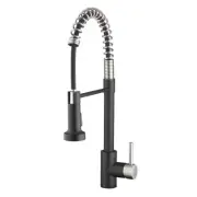 Project Source Mabel Black/Stainless Steel Pull-down Kitchen Faucet With Sprayer