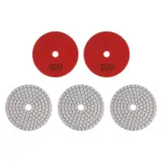 5pcs 3" Grit 500 Diamond Polishing Pad Wet/Dry for Stone Concrete Marble Quartz