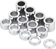 XMMT Chrome CNC Billet Wheel Axle Spacer Kit 25mm - O.D. 1-1/2" (1.50) for Harley Custom Bobbers and Choppers, 13PCS Spacers