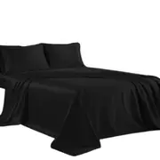 Black Silk Satin Fitted Sheet