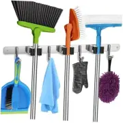 Stainless Steel Mop Holder, Non Slip, Heavy Duty, 2 Pack 16" Broom Holder