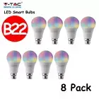 Samsung LED illuminated RGB Smart Light Bulbs B22 WIFI Alexa Google Home 8 Pack