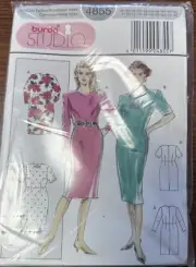 burda studio 4855 sewing pattern dress sizes 8-26 Uncut