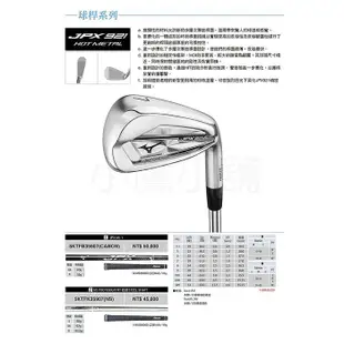 [小鷹小舖] [夏季優惠] Mizuno Golf JPX921 HOT METAL IRONS 高爾夫 鐵桿組 鐵身