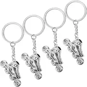 [Yardenfun] 4Pcs Roller Skating Keychain Lightweight DIY Pendant for Bag Embellishments Skating Enthusiasts Key Ring with Hanging Design Creative Accessory for Keychains