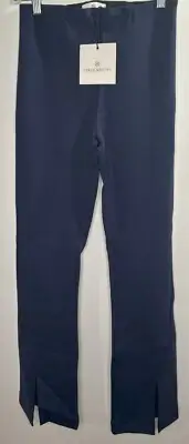 CHLOÉ KRISTYN NWT Women’s Flared Navy Pant with Splits at the Hem Navy Size XS