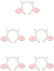 [LIFKOME] Small Croissant Headband Halloween Headbands Lamb Ears Headbands Head Band Ear Headband Lamb Ear Hair Accessory Sheep Headband Cute Lamb Hairband Headbands Women Fabric White