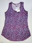 NWT LuLaRoe Women's Medium Simply Comfort Light Blue Pink Red Floral Tank Top