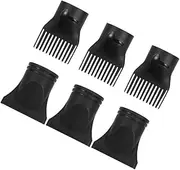 Ciieeo 6pcs Professional Plastic Hair Dryer Nozzle Diffuser Hair Dryer Nozzle Comb Attachment Concentrator Replacement Blow Flat Hairdressing Salon Styling Tool for Home and Salon Use