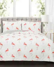 Lush Decor Kelly Flamingo Quilt Coral Set
