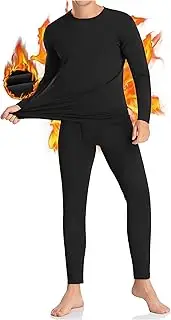 [SIMIYA] Thermal Underwear Set for Men Long Johns with Fleece Lined Winter Warm Base Layer Top & Bottom