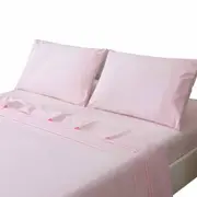 Ultra Soft Cotton Sheet Set Single King Single Double Queen King Size Light Pink