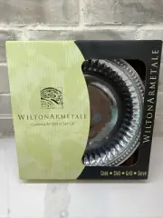 Wilton Armetale Flutes and Pearls Small 11 Inch Chip & Dip Bowl