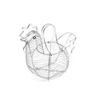 Silver Egg Collection Storage Holder Vegetables Fruit Container Homewares