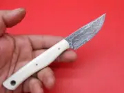 Pattern Damascus Custom Handmade Slim Knife Camel Bone Handle B33