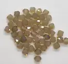12pc Swarovski Crystal Sand Opal 6mm Bicone Beads; Light Brown