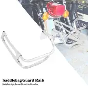 Chrome Saddlebag Twin Rail Guard Guard Support Bracket Fit For Harley Touring