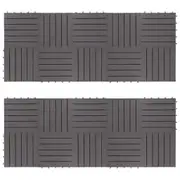 vidaXL Decking Tiles 20 pcs Grey Wash 30x30 cm Solid Acacia Wood