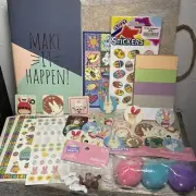 Carpe Diem Notebook, 3 Flocked Bunnies, 6 Flatbacks, Assorted Stickers, Post It