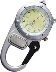 Carabiner Watch with Light Watches Watch for Climbing Clip-on Watch Camping Watch Backpacker Watch LED Watch Outdoor Watch Mountaineering Watch Fob Watch Backpack Watch Alloy WOFASHPURET