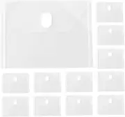 Sewroro Waterproof Plastic Cash Organizer Envelope Storage Bag 24pcs Document Folder for Receipts Stickers Photos Stamps Small Papers