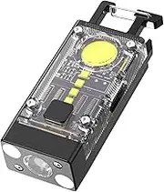 Keychain Flashlight | Camping Pocket Light - Magnetic 9 Modes Keychain Flashlight High Lumens Portable Pocket Torch for Outdoor Camping Hiking