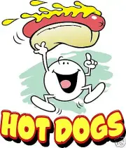 Hot Dogs Decal 10" Concession Stand Restaurant Food Truck Vinyl Menu Sticker