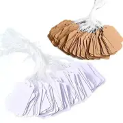 Jewellery Price Tag Hang Label With String - 100pcs