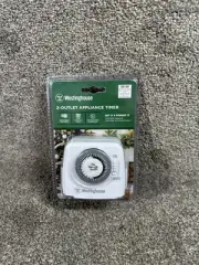 Westinghouse 2-Outlet Appliance Timer Model TM425 White SEALED