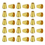 Bell Stopper Conical Cord Ends, 30Pcs Cord Fastener for Bags, Bright Gold Tone
