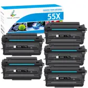 5 PK CE255X 55X Toner Compatible With HP LaserJet MFP M525F M525DN M521 P3015D