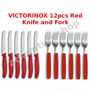 Victorinox set of 12 pcs Steak Knife and Fork Cutlery Set Red