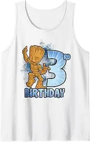 [Marvel] Guardians Of The Galaxy Baby Groot 3rd Birthday Tank Top
