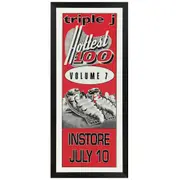 Triple J - Hottest 100 Volume 7 Promotional Vintage Daybill Poster Framed