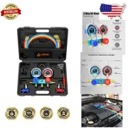 Comprehensive R1234yf A/C Manifold Gauge Set with 5FT Hoses and Quick Connectors
