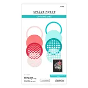 Spellbinders Stitched Edge Circle Backgrounds Etched Dies from the Spotlight Frames and Florals Collection by Lisa Horton