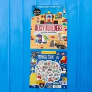 2 Childrens Activity Books Trucks Cars Automobiles Puzzle 175 STICKERS! NEW