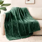 Extra Large Throw Blanket for Couch, 300GSM Soft Throw(50x70 In) Emerald Green