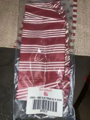 Longaberger 1998 Glad Tiding Basket Liner Stsnd Up Red Stripe Fabric #2675117