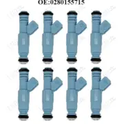 Fuel Injector 0280155715 For Jeep Dodge Dakota Ram Van 5.2L 5.9L 8 Pcs- (for: Jeep)