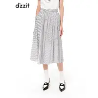 在飛比找ETMall東森購物網優惠-地素dzzit 23夏休閑條紋長裙