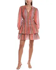 Ros Garden Indigo Mini Dress