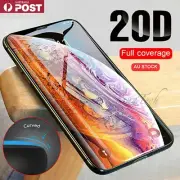 For iPhone XS XR 11-16 Pro Max 20D FULL Cover Tempered Glass Screen Protector